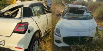 ಕಾರು ಅಪಘಾತ: ಇಬ್ಬರು ಸ್ಥಳದಲ್ಲೇ ಸಾವು