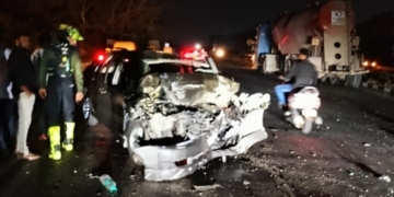 ಅಪಘಾತ : ಕಾರಿನಲ್ಲಿದ್ದ ಮೂವರು ಯುವಕರು ಸ್ಥಳದಲ್ಲೇ ಸಾವು