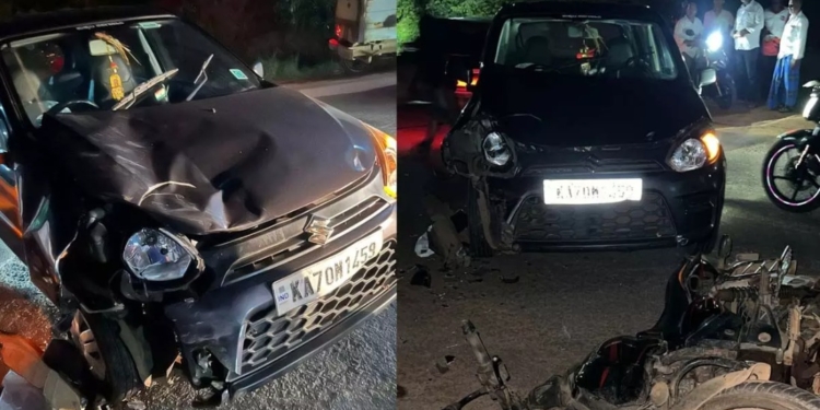 ಬೆಳ್ತಂಗಡಿ : ಬೈಕ್‌ಗೆ ಕಾರು ಗುದ್ದಿ ಮಹಿಳೆ ಸಾವು